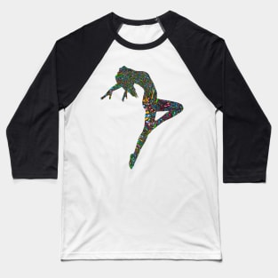 Female Dancer Silhouette Shirt Baseball T-Shirt